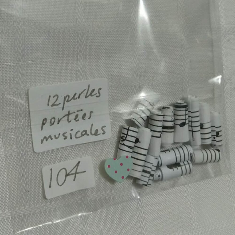 One-of-a-kind handmade/hand rolled paper beads/jewelry making/craft supplies/DIY